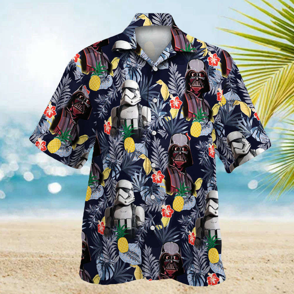 Star Wars Darth Vader Storm Trooper Flower Hawaiian Shirt Shorts Summer 2023 Hot HW0601