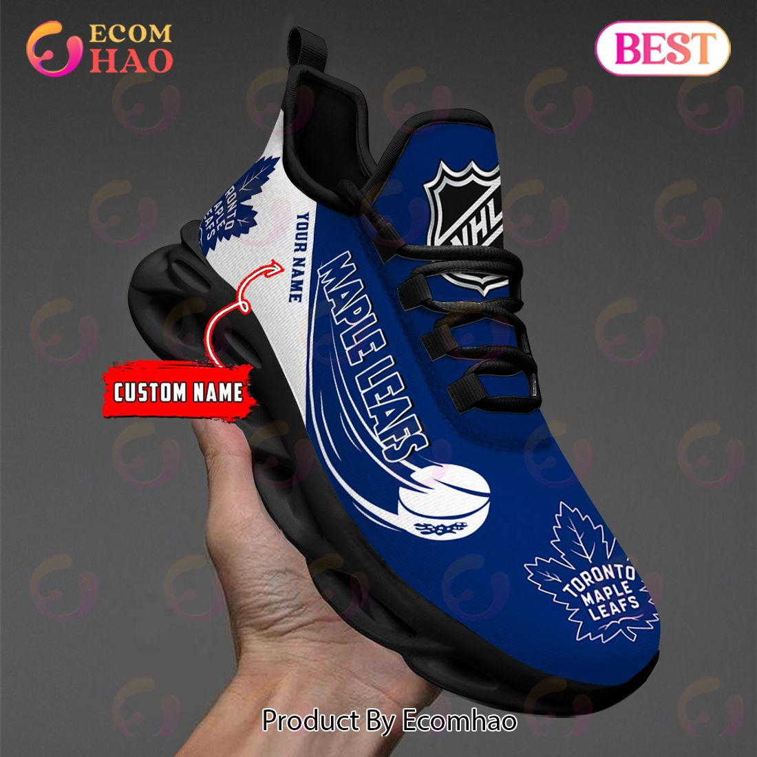 Custom Name Toronto Maple Leafs Max Soul Shoes, Sneakers  Unisex sneakers MS0601