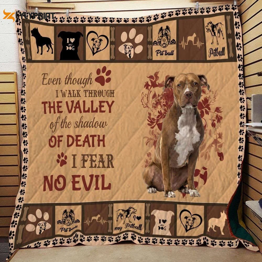 Pitbull Shadow Lbeautiful 3D Customized Quilt , Soft Quilt, King Size, All Season Cozy Quilt QB0901