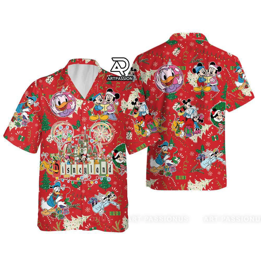Disneyland Christmas Hawaiian Shirt, Mickey and Friends Christmas HW0601