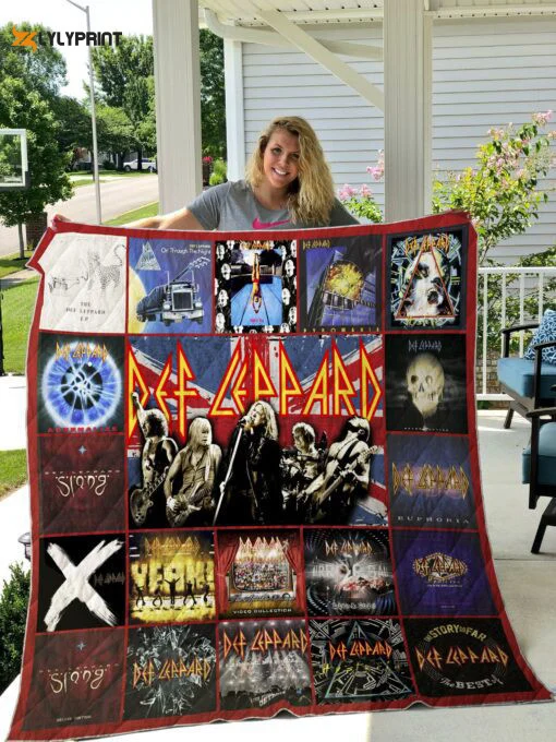Def Leppard 2 Quilt Blanket For Fans Home Decor Gift , Soft Quilt, King Size, All Season Cozy Quilt QB0901