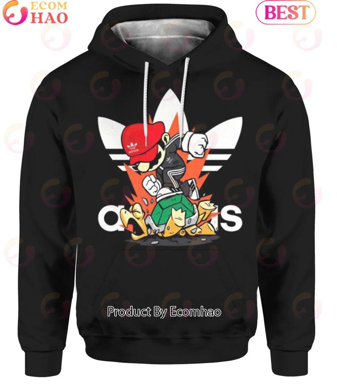 Adidas Super Mario Hoodie, Zip Hoodie, Man - Women, Warm, Premium Quality HZ0501