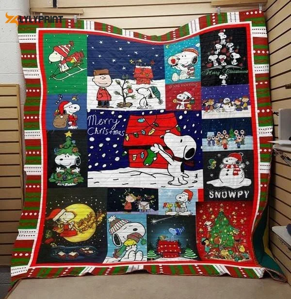 Snoopy ,snoopy Christmas The Peanuts Cartoon 329 Gift Lover Quilt Blanket For Fans Home Decor Gift ,  Soft Quilt, King Size, All Season Cozy Quilt QB0901