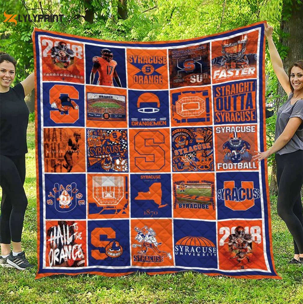 Syracuse Orange 3 Quilt Blanket For Fans Home Decor Gift , Soft Quilt, King Size, All Season Cozy Quilt QB0901