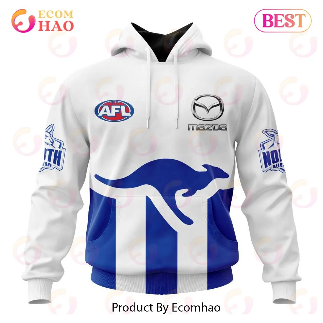 AFL North Melbourne Football Club Away Kits 2023 3D Hoodie, Zip Hoodie, Man - Women, Warm, Premium Quality HZ0501