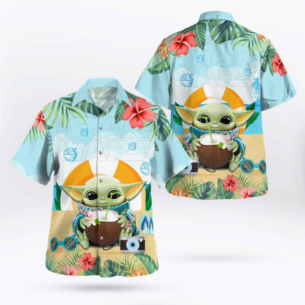 Star Wars Baby Yoda Hawaiian Shirt Summer 2023 Hot HW0601