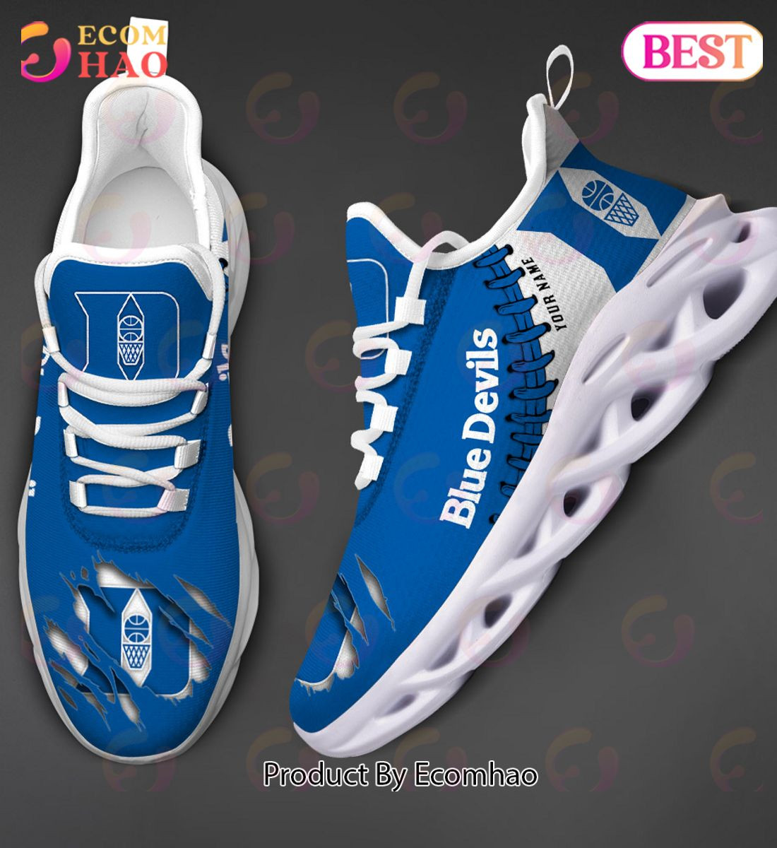 Duke Blue Devils Max Soul Shoes Custom Name  Unisex sneakers MS0601