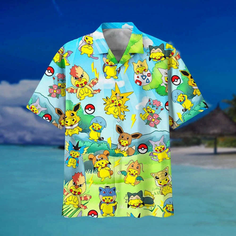 Stylish Pikachu Hawaiian Shirt: Embrace Pokemon Fun! HW0601