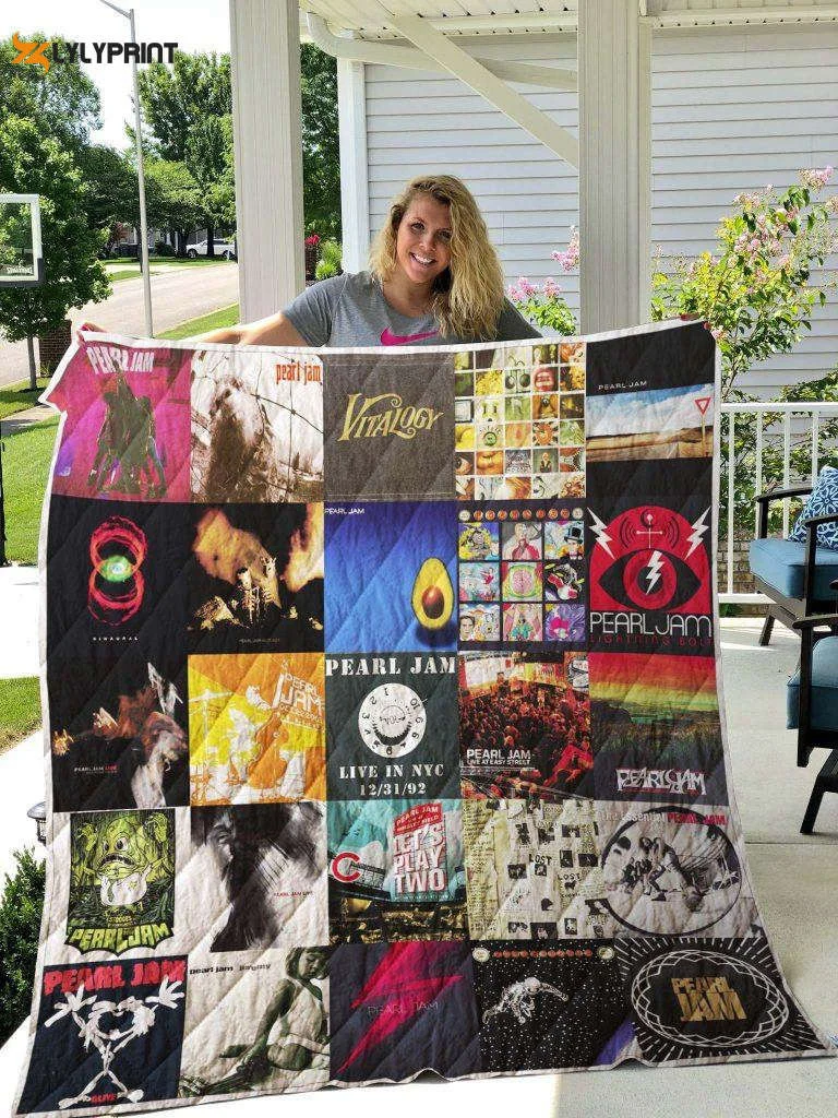 Pearl Jam Album Music Band Thank You For The Memories Quilt Blanket ,  Soft Quilt, King Size, All Season Cozy Quilt QB0901