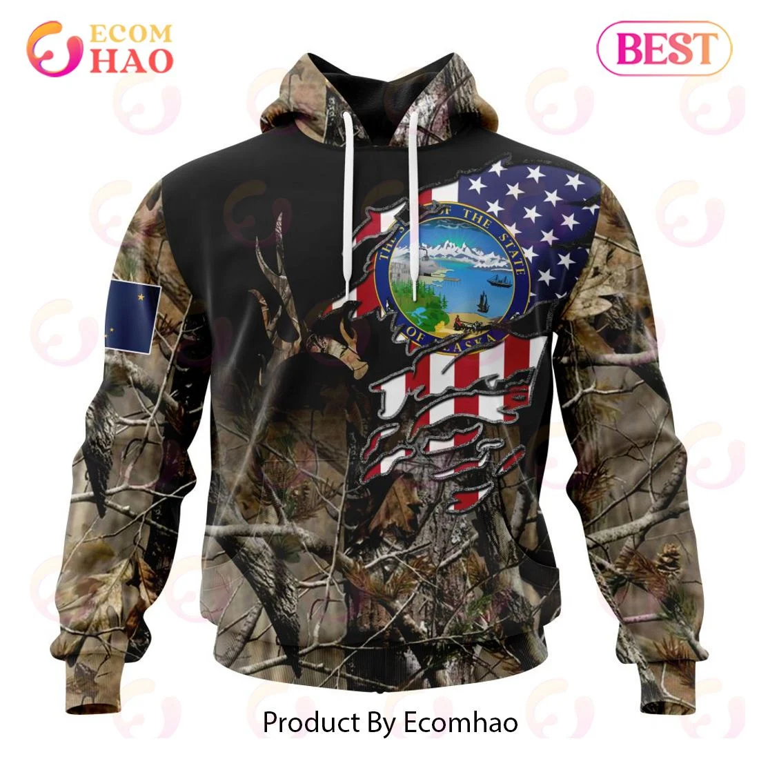 Alaska Special Camo Realtree Hunting 3D Hoodie, Zip Hoodie, Man - Women, Warm, Premium Quality HZ0501