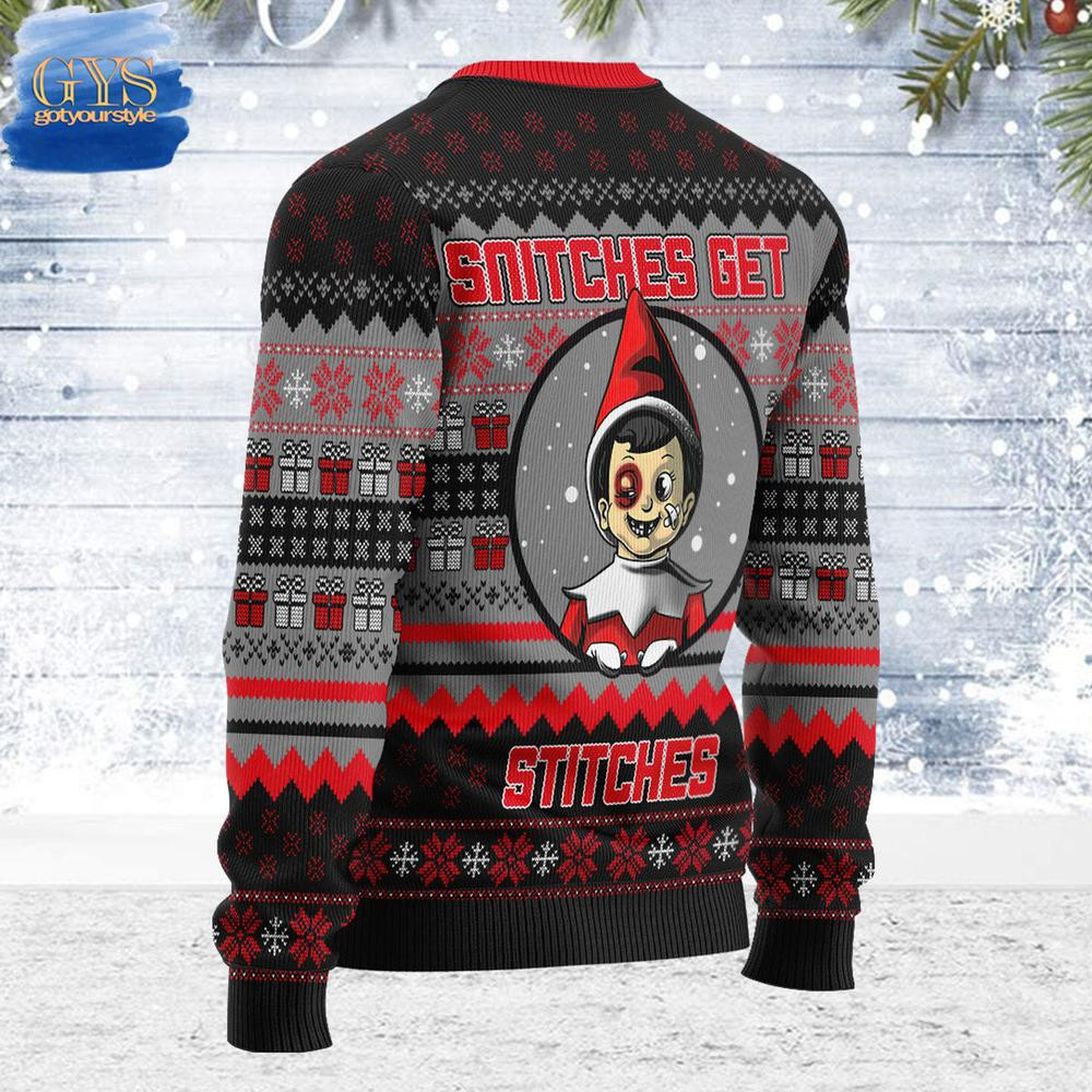 SNITCHES GET STITCHES Christmas Sweater , Cozy Soft Unisex Pullover SW0601
