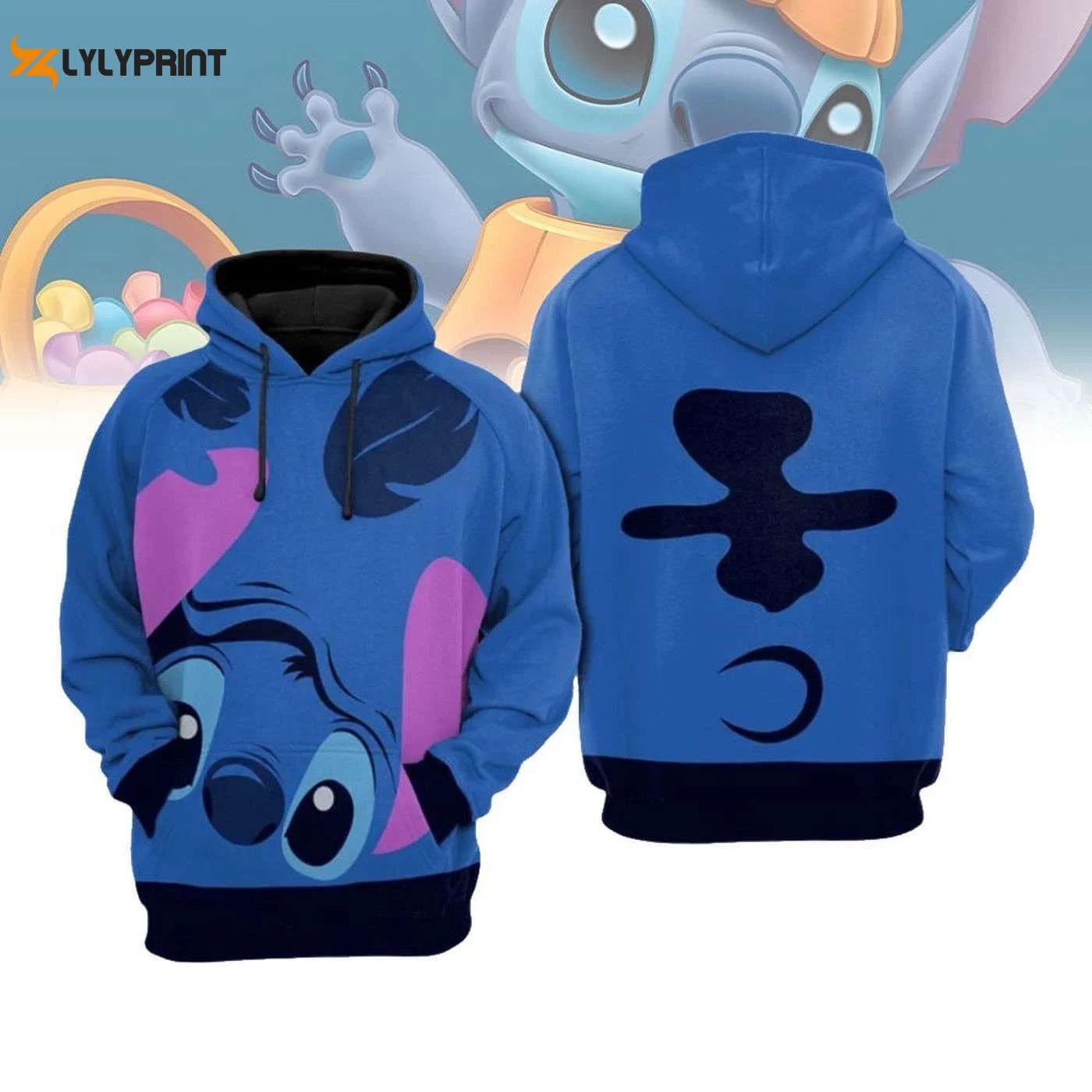 Disney Stitch Hoodie Funny 3D Lilo And Stitch Unisex Hoodie - Perfect Stitch Lover Gift HZ0501