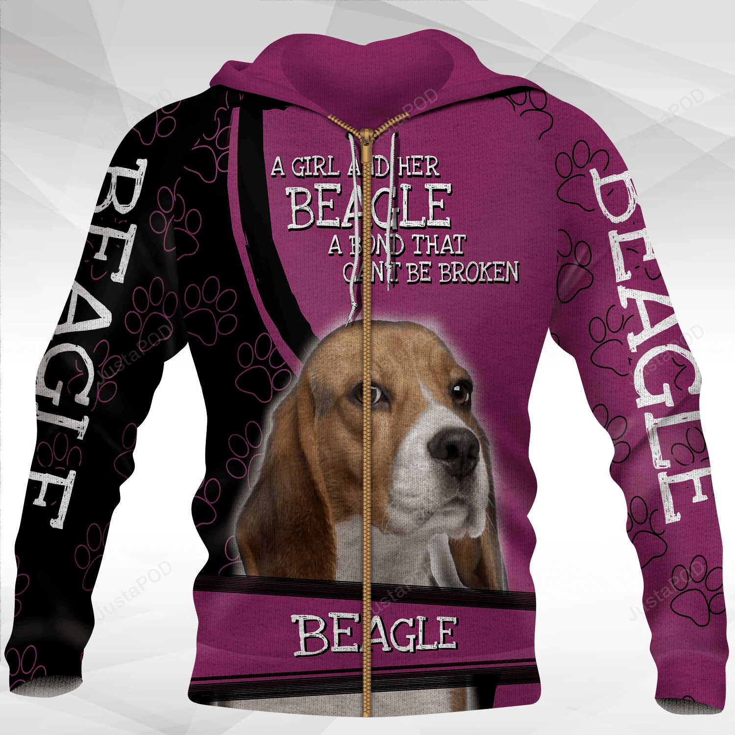 Beagle 3D All Over Printed Hoodie, Zip- Up Hoodie HZ0501