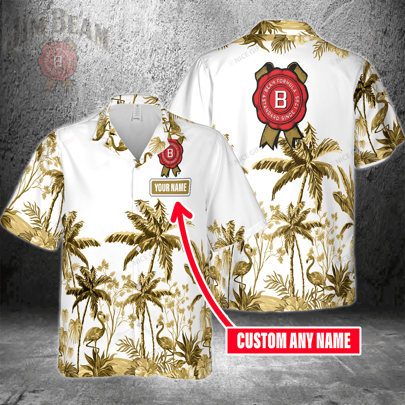 Jim Beam Custom Name Hawaiian Shirt For Men And Women HW0601