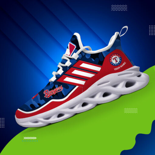 MLB Texas Rangers Custom Name Max Soul Shoes V6 for Men and Women MS0601