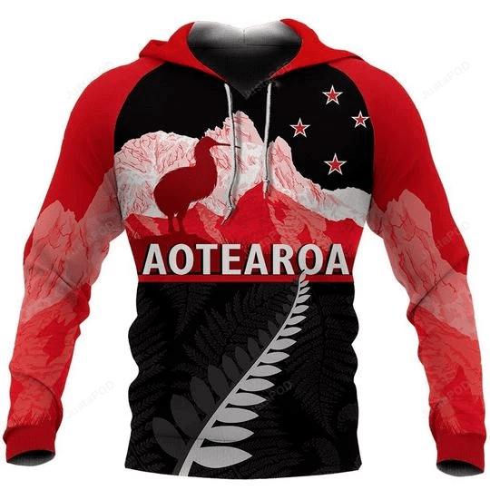 Aoraki Mount Cook Red 3D All Over Print Hoodie, Zip-up Hoodie HZ0501