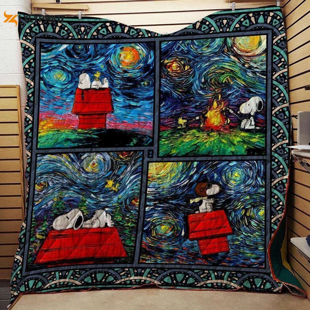 Snoopy,snoopy Art The Peanuts Cartoon 321 Gift Lover Quilt Blanket For Fans Home Decor Gift ,  Soft Quilt, King Size, All Season Cozy Quilt QB0901