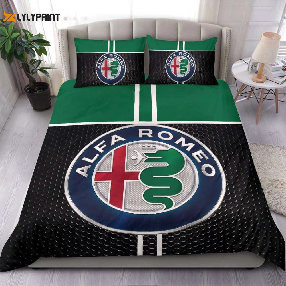 Alfa Romeo Gift For Fan Duvet Quilt Bedding Set 4 , Soft Quilt, King Size, All Season Cozy Quilt QB0901
