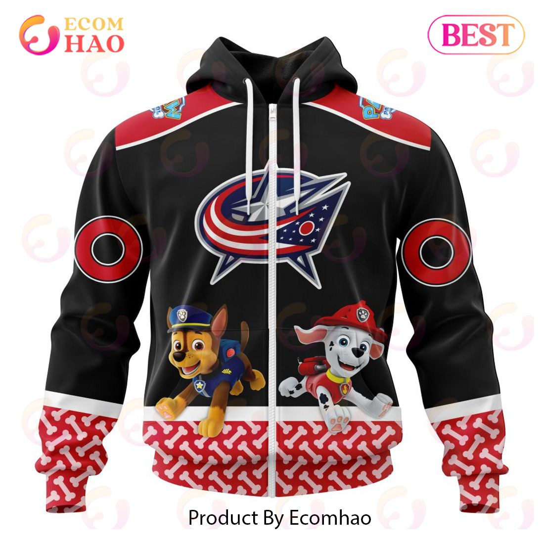 Columbus Blue Jackets Special Paw Patrol Design 3D Hoodie, Zip Hoodie, Man - Women, Warm, Premium Quality HZ0501