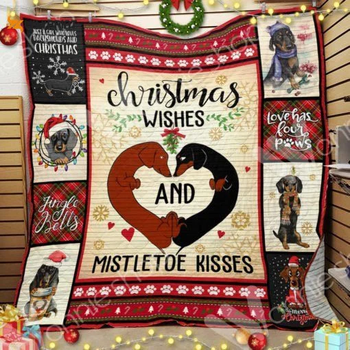 Dachshund Dog 3D Customized Quilt , Soft Quilt, King Size, All Season Cozy Quilt QB0901