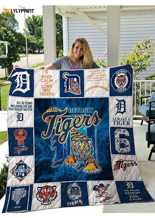 Detroit Tigers 4Quilt Blanket For Fans Home Decor Gift , Soft Quilt, King Size, All Season Cozy Quilt QB0901
