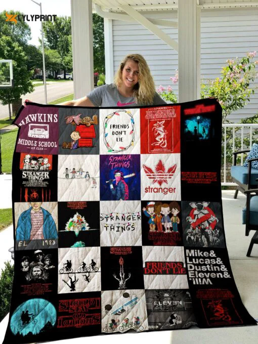Stranger Things Quilt Blanket For Fans Home Decor Gift , Soft Quilt, King Size, All Season Cozy Quilt QB0901
