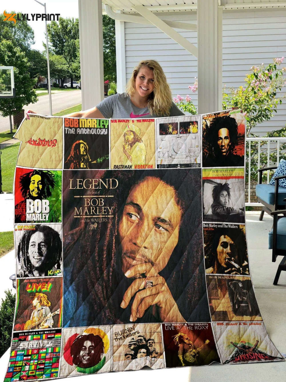 Bob Marley 6 Quilt Blanket For Fans Home Decor Gift , Soft Quilt, King Size, All Season Cozy Quilt QB0901