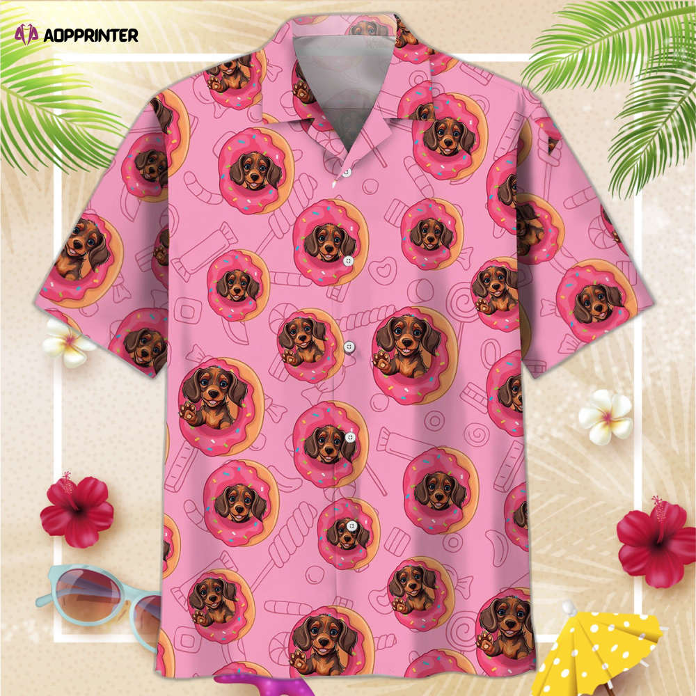 Dachshund Donut Hawaiian Shirt, Gift For Men Women HW0601