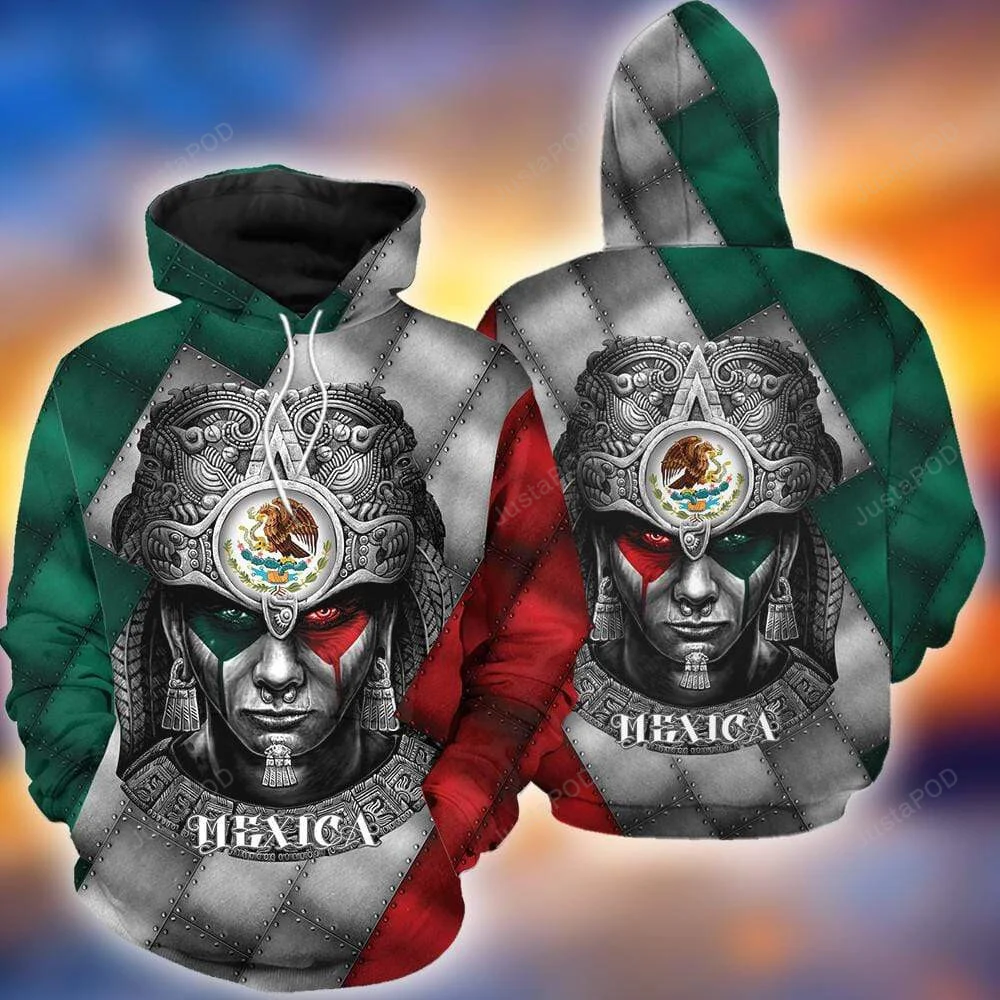 Mexican Warrior 3D All Print Hoodie, Zip- Up Hoodie HZ0501