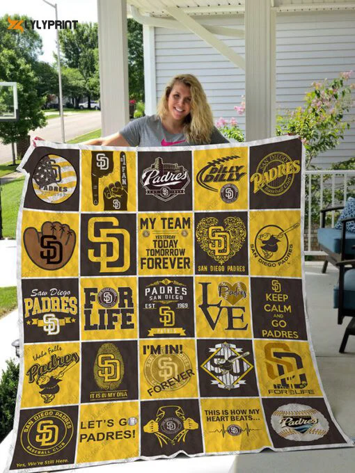 San Diego Padres Quilt Blanket For Fans Home Decor Gift , Soft Quilt, King Size, All Season Cozy Quilt QB0901