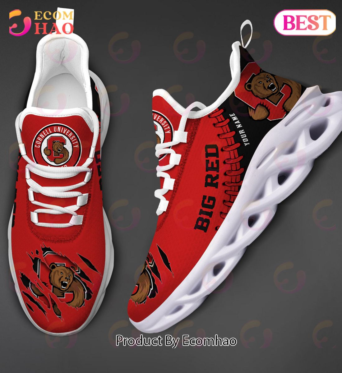 Cornell Big Red Max Soul Shoes Custom Name  Unisex sneakers MS0601
