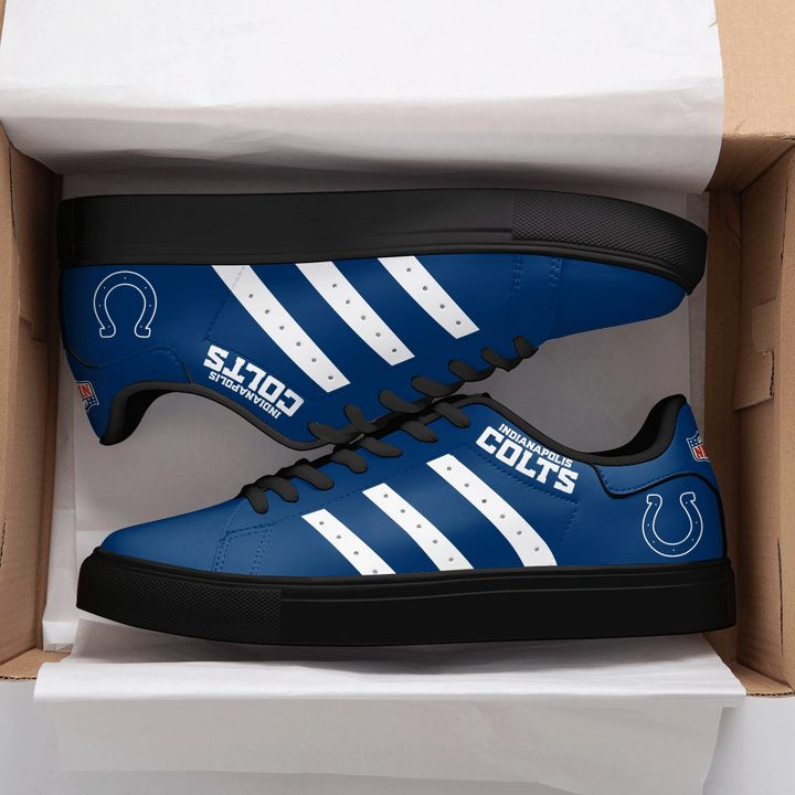 NFL Indianapolis Colts Blue White Stan Smith Shoes for Women and Men, Trendy Style Sneakers ST0801