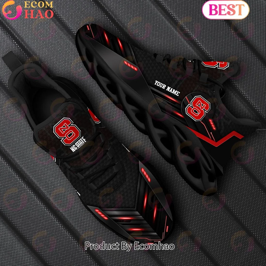 NC State Wolfpack Team Black Clunky Max Soul Shoes Sneakers Custom Your Name  Unisex sneakers MS0601