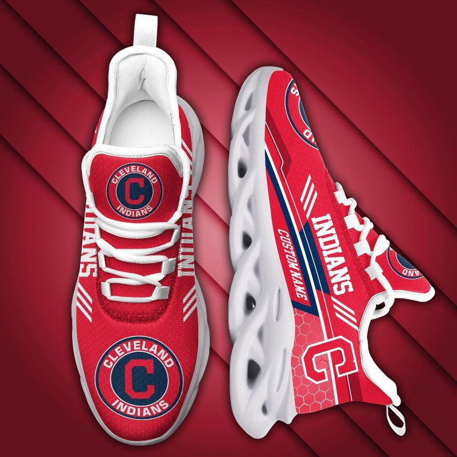 MLB Cleveland Indians Custom Name Max Soul Shoes V1 Custom for Men Women MS0601