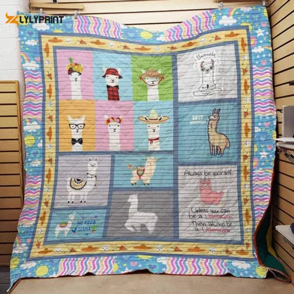 Llama 3D Customized Quilt Blanket For Fans Home Decor Gift ,  Soft Quilt, King Size, All Season Cozy Quilt QB0901