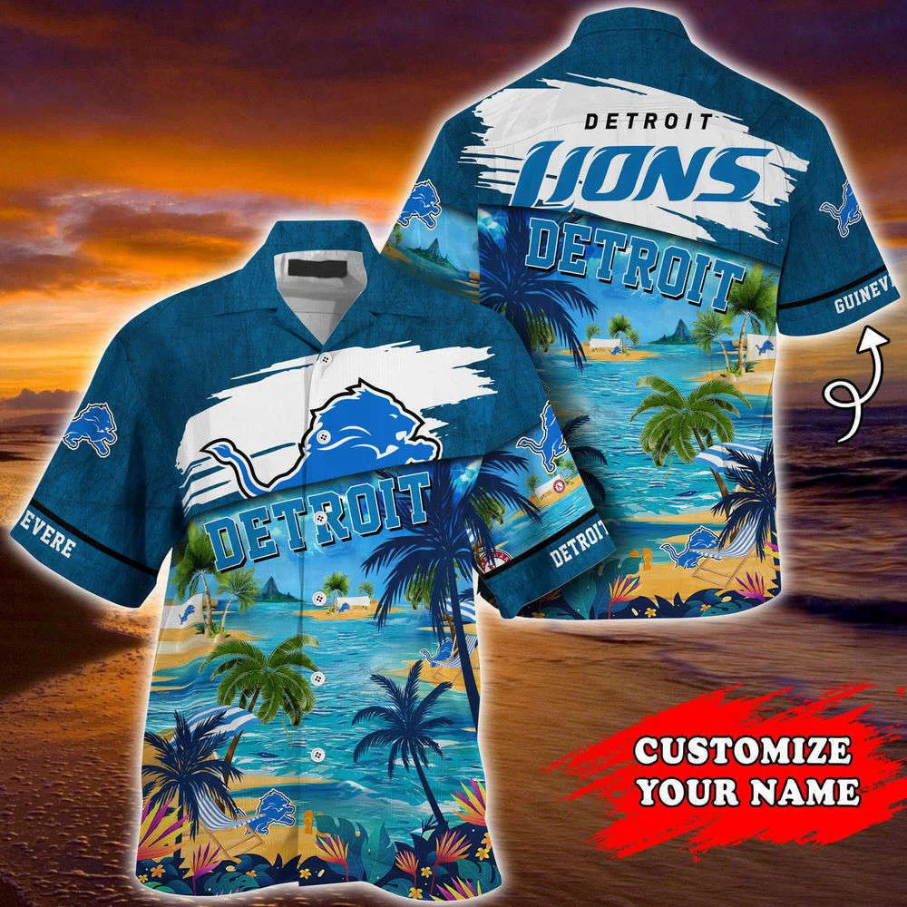 Detroit Lions NFL-Customized Summer Hawaii Shirt For Sports Fans HW0601