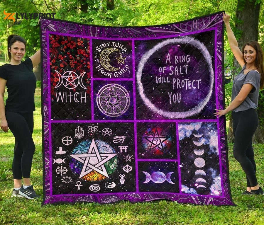 Wiccan A Ring Of Salt Awesome 3D Customized Quilt ,  Soft Quilt, King Size, All Season Cozy Quilt QB0901