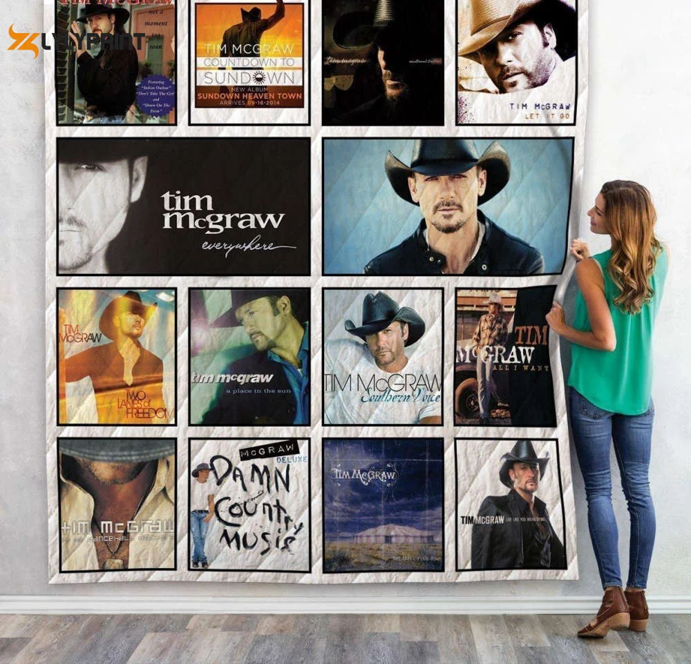 Tim Mcgraw Albums 3D Customized Quilt Blanket For Fans Home Decor Gift ,  Soft Quilt, King Size, All Season Cozy Quilt QB0901