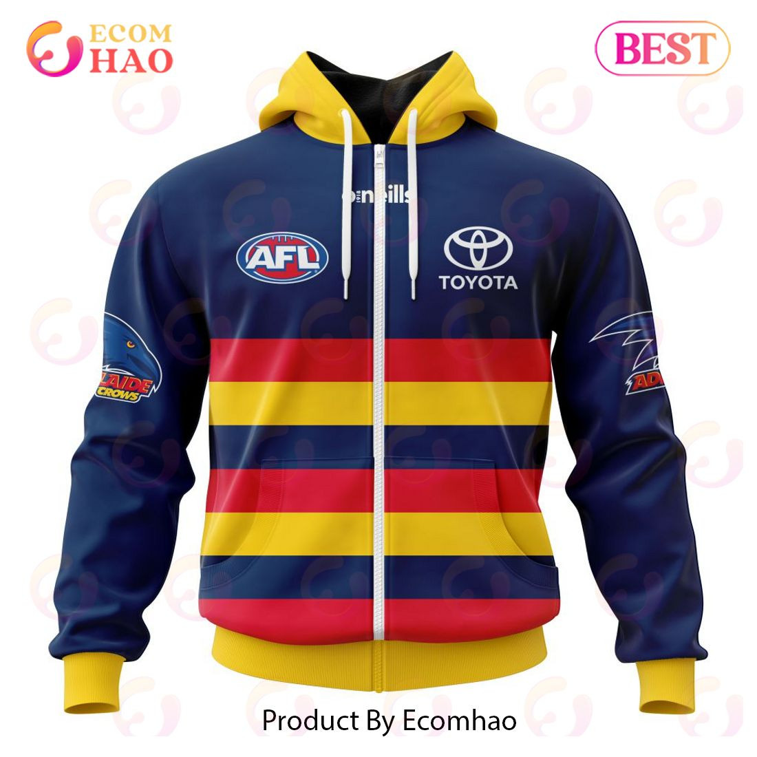 AFL Adelaide Crows Home Kits 2023 3D Hoodie, Zip Hoodie, Man - Women, Warm, Premium Quality HZ0501