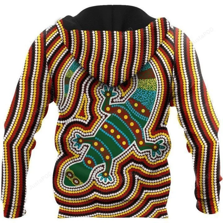 Aboriginal Lizard Dot 3D All Over Printed Hoodie, Zip- Up Hoodie HZ0501