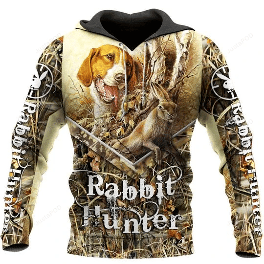 Rabbit Beagle Hunting Camouflage 3D All Over Printed Hoodie, Zip- Up Hoodie HZ0501