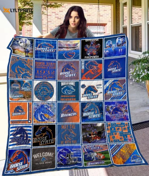 Ncaa Boise State Broncos 3D Customized Personalized 3D Customized Quilt Blanket For Fans Home Decor Gift ,  Soft Quilt, King Size, All Season Cozy Quilt QB0901