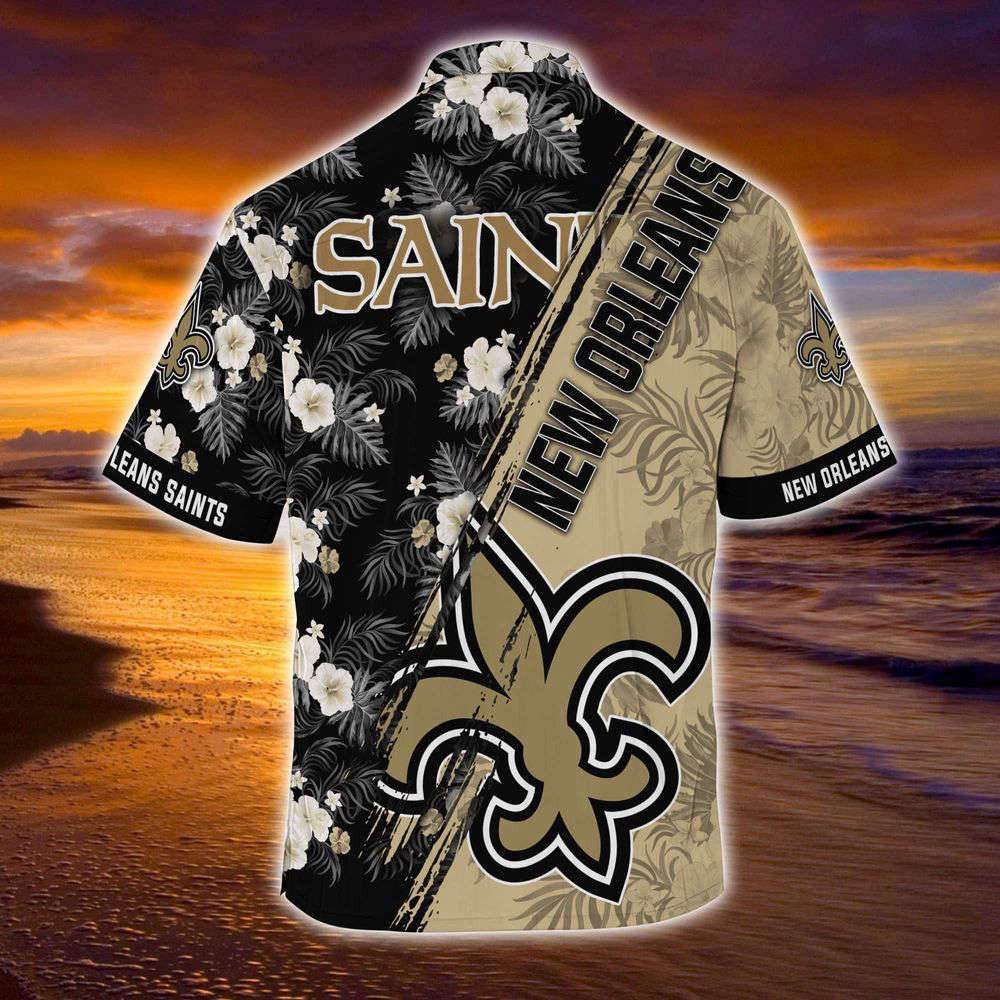 New Orleans Saints NFL-Summer Hawaii Shirt Mickey And Floral Pattern For Sports Fans HW0601