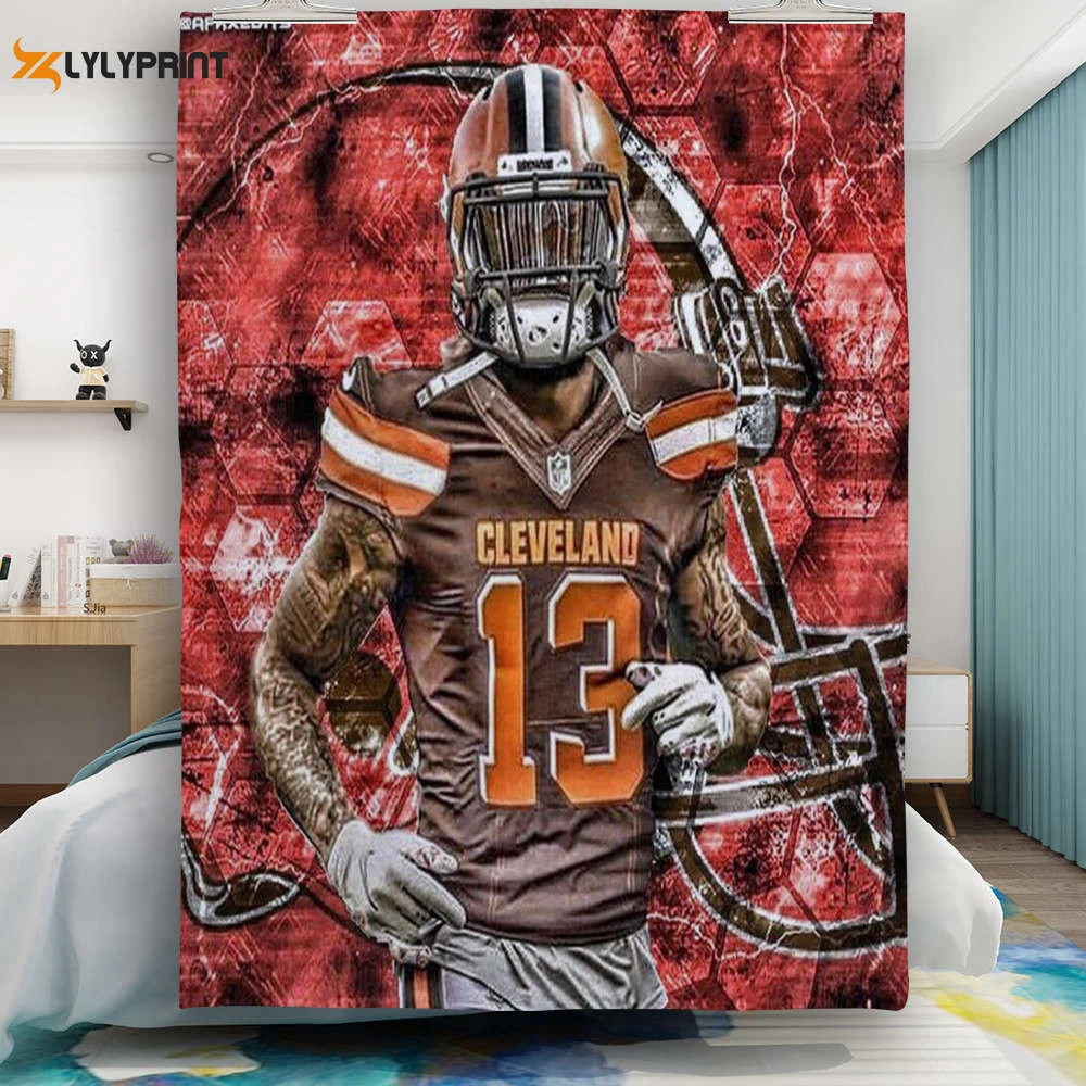 Cleveland Browns Odell Beckham Jr2 Gift For Fan 3D Full Printing Quilt Home Decor 2024 Gifts Home Decor 2024 Gifts , Soft Quilt, King Size, All Season Cozy Quilt QB0901