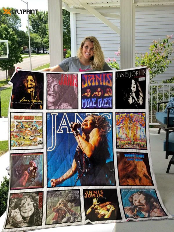 Janis Joplin 3 Quilt Blanket For Fans Home Decor Gift ,  Soft Quilt, King Size, All Season Cozy Quilt QB0901