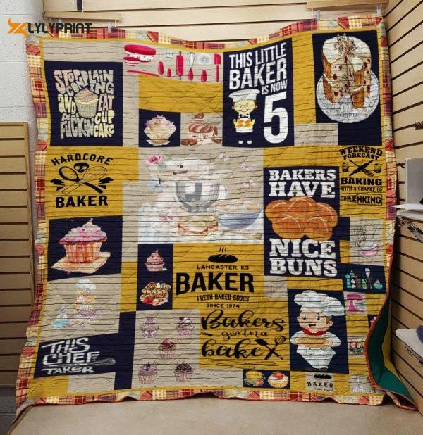 Handcore Baker 3D Customized Quilt Blanket ,  Soft Quilt, King Size, All Season Cozy Quilt QB0901