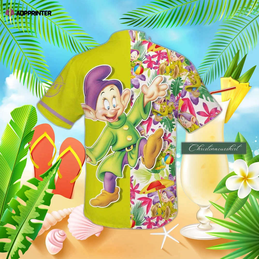 Dopey Hawaiian Shirt, Dopey Disney Button Shirt, Dopey Hawaiian Shirt HW0601