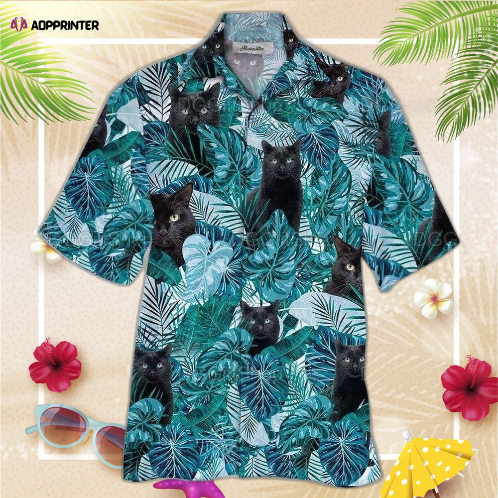 Black Cat Hawaiian Shirt, Gift For Men And Women HW0601