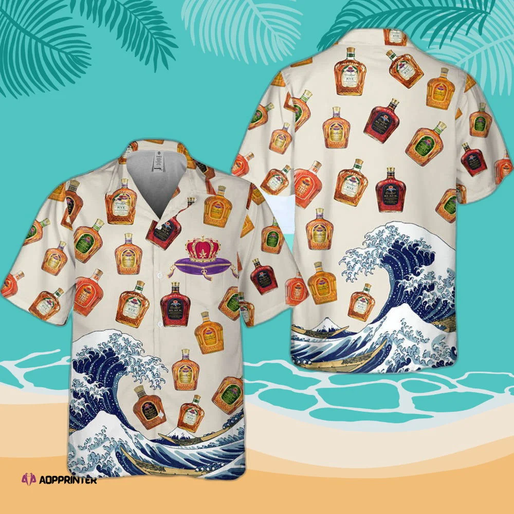 Crown Royal Collections Beach Waves Hawaiian Shirt HW0601