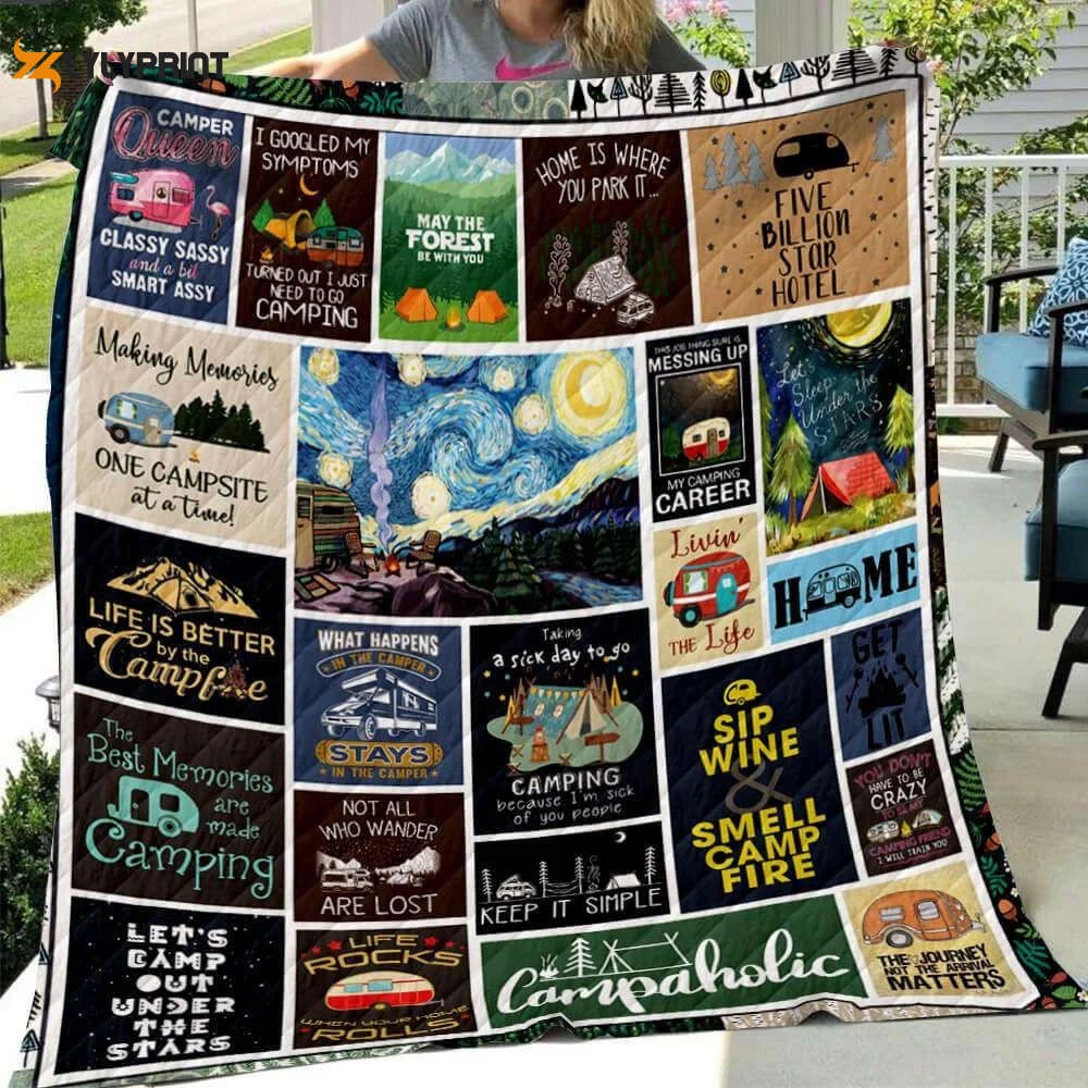 One Campsite At A Time 3D Customized Quilt , Soft Quilt, King Size, All Season Cozy Quilt QB0901